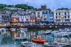Harbor and marina, Dartmouth, Devon, England. Art Print